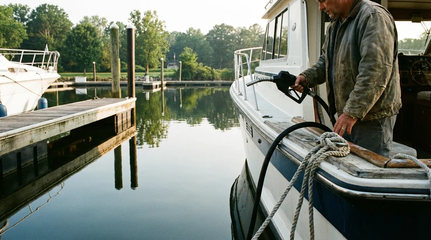 Slow fuel fill at marina