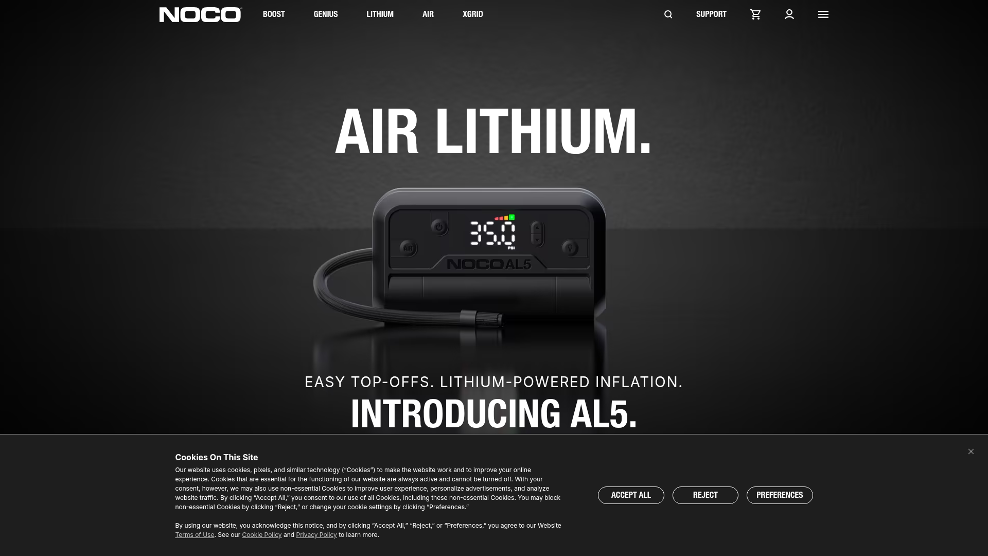 4. NOCO Homepage
