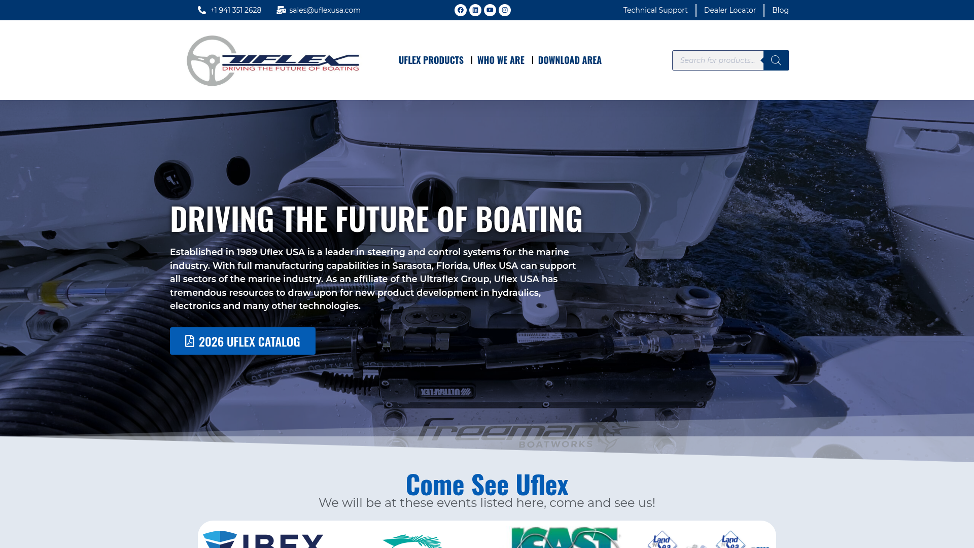 3. Uflex USA Homepage
