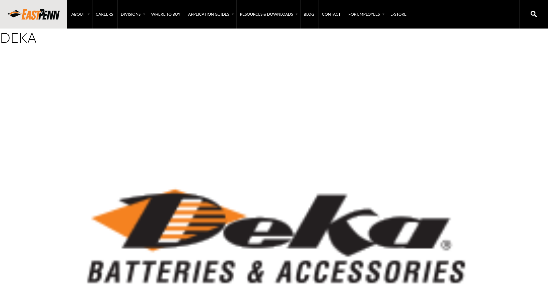 4. Deka / East Penn Manufacturing Homepage