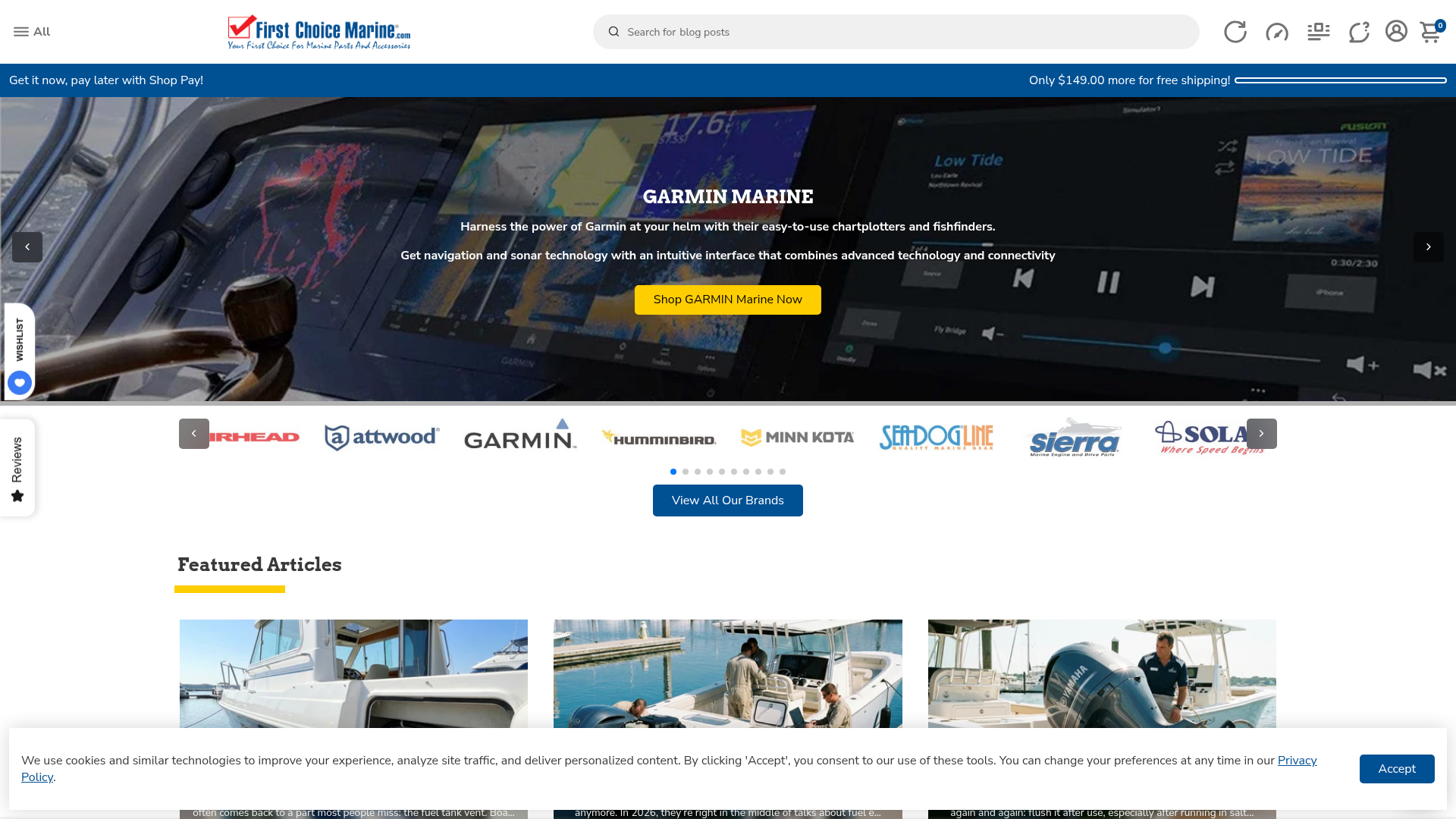 1. Firstchoicemarine (Featured Recommendation) Homepage