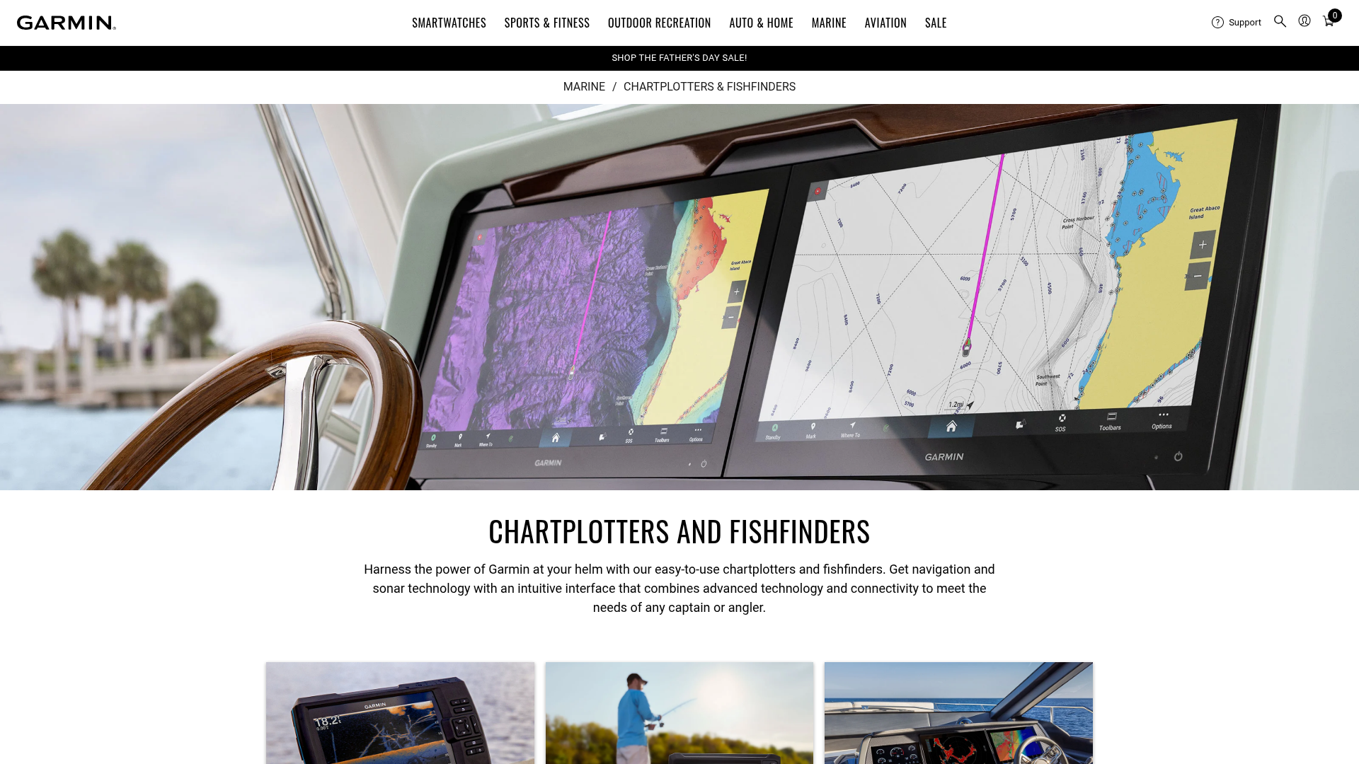 2. Garmin Marine Homepage