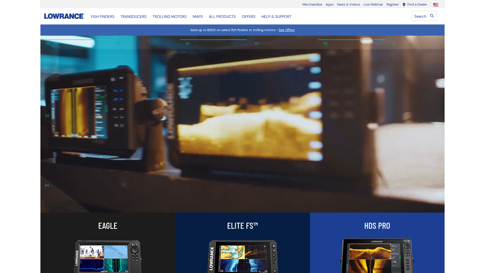3. Lowrance Homepage