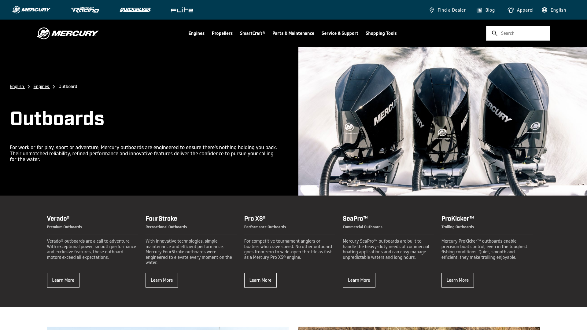 3. Mercury Marine Homepage