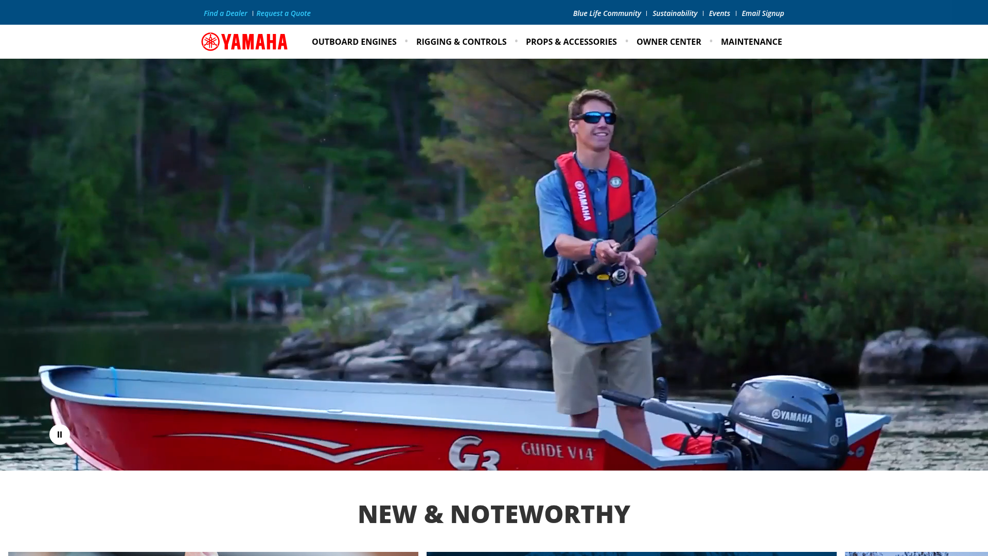 2. Yamaha Outboards Homepage