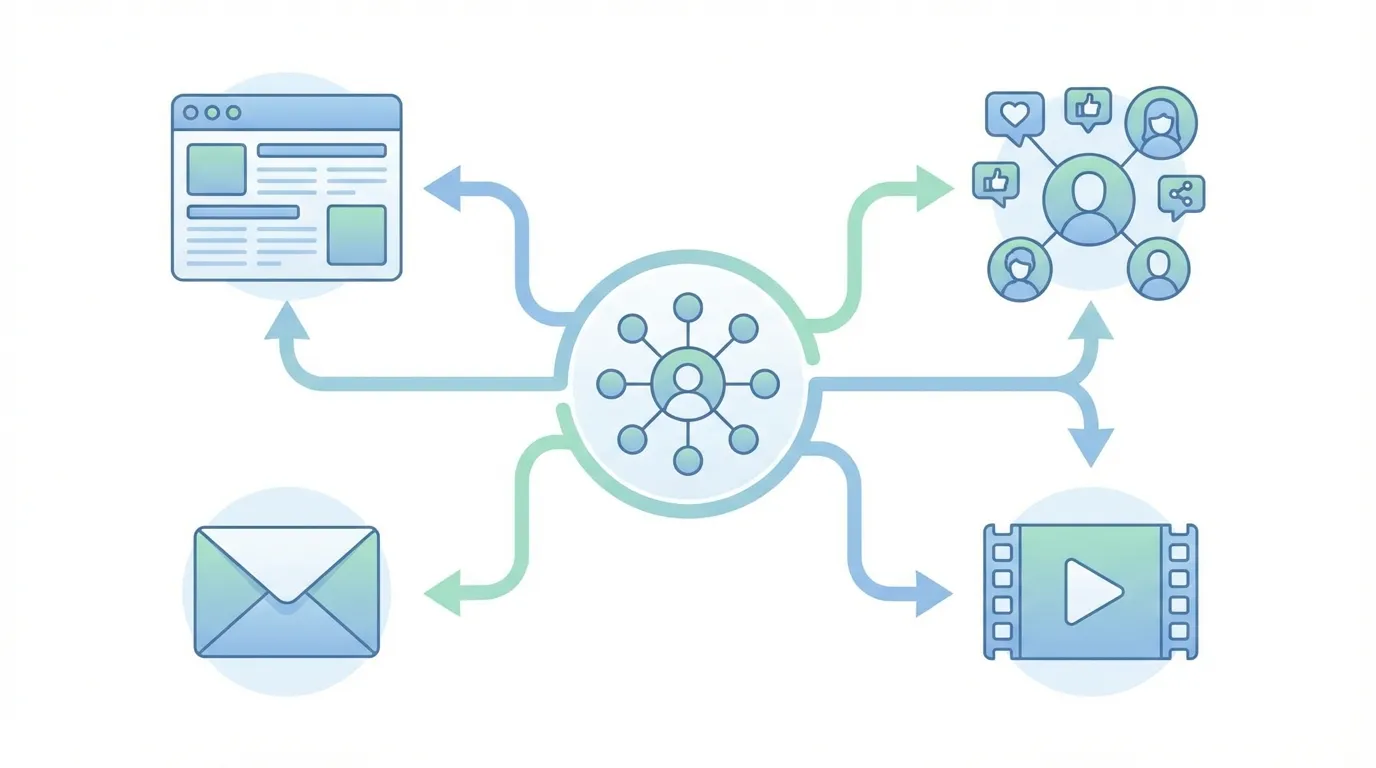 AI-powered content distribution workflow