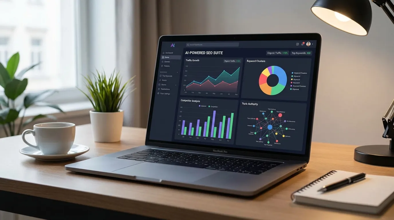 AI SEO analysis dashboard