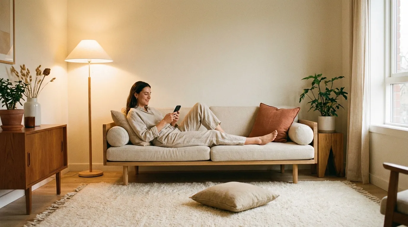 Calm evening habit routine