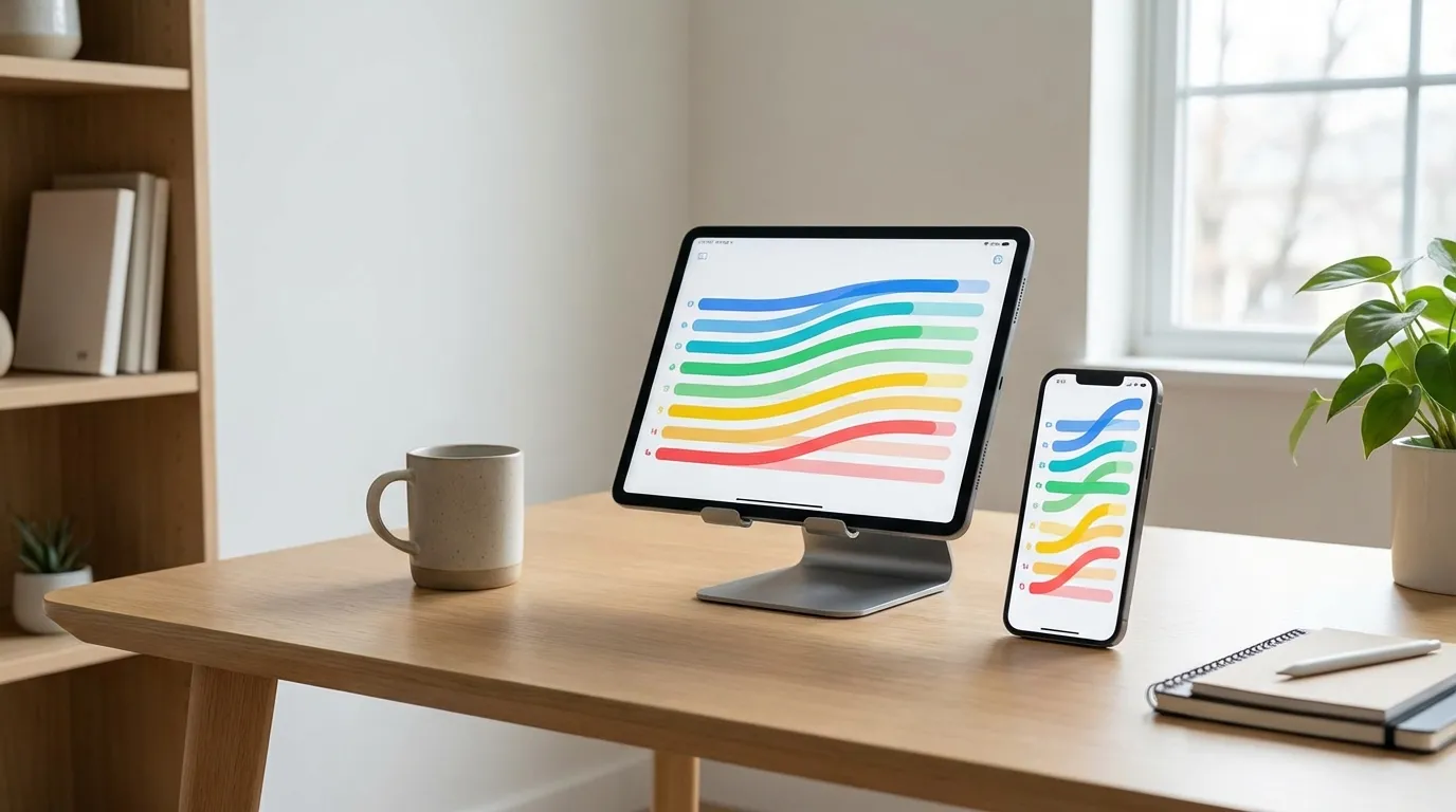 Daily habit tracking board