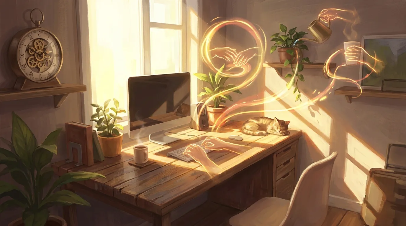 Daily routine illustration
