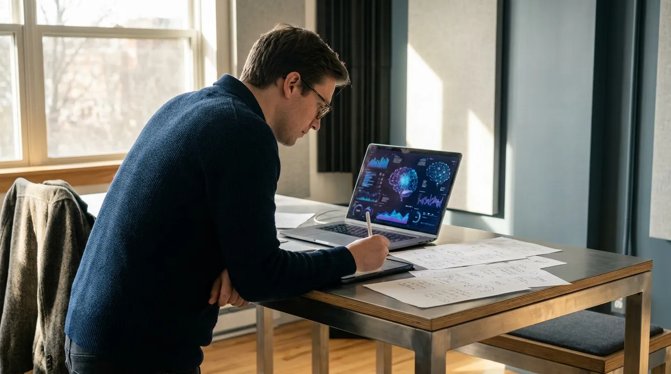 Editor refining AI-assisted SEO content