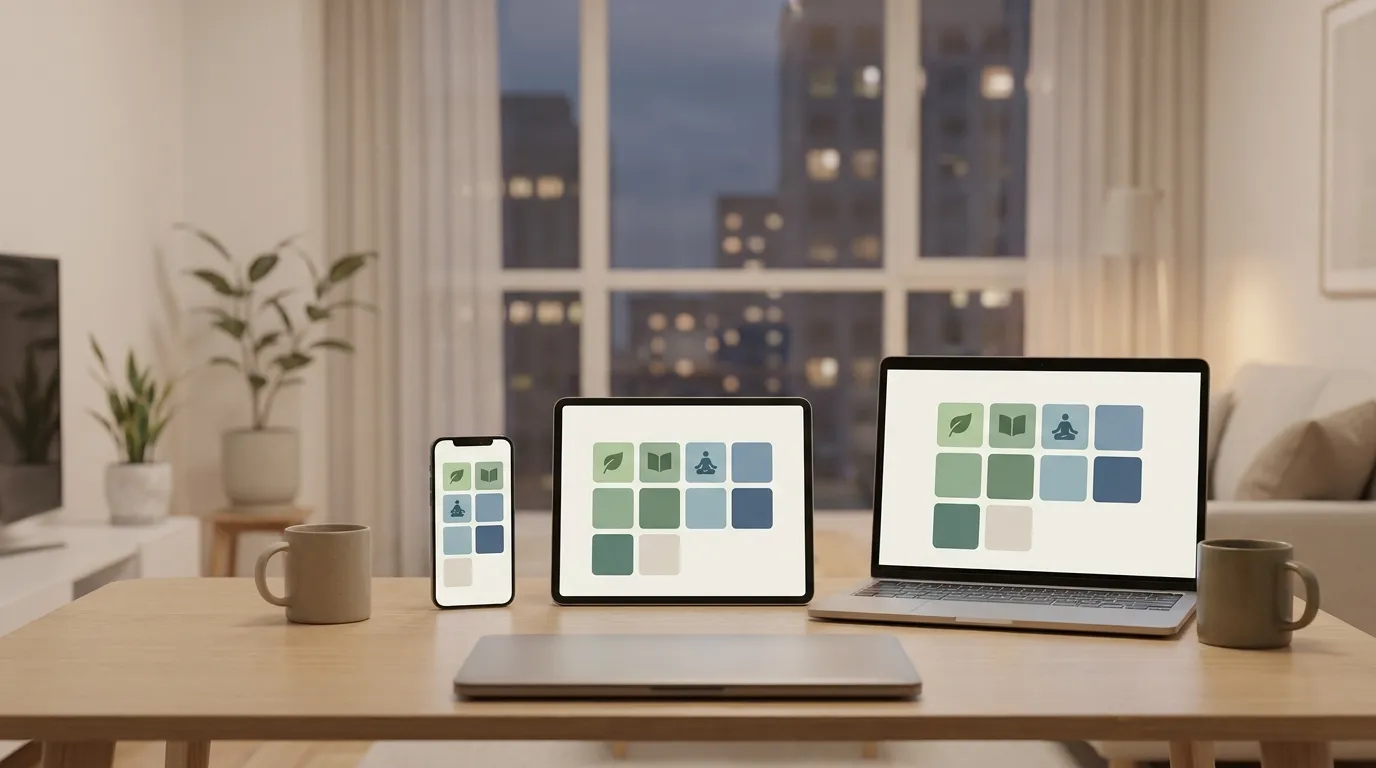 Habit streak board on devices
