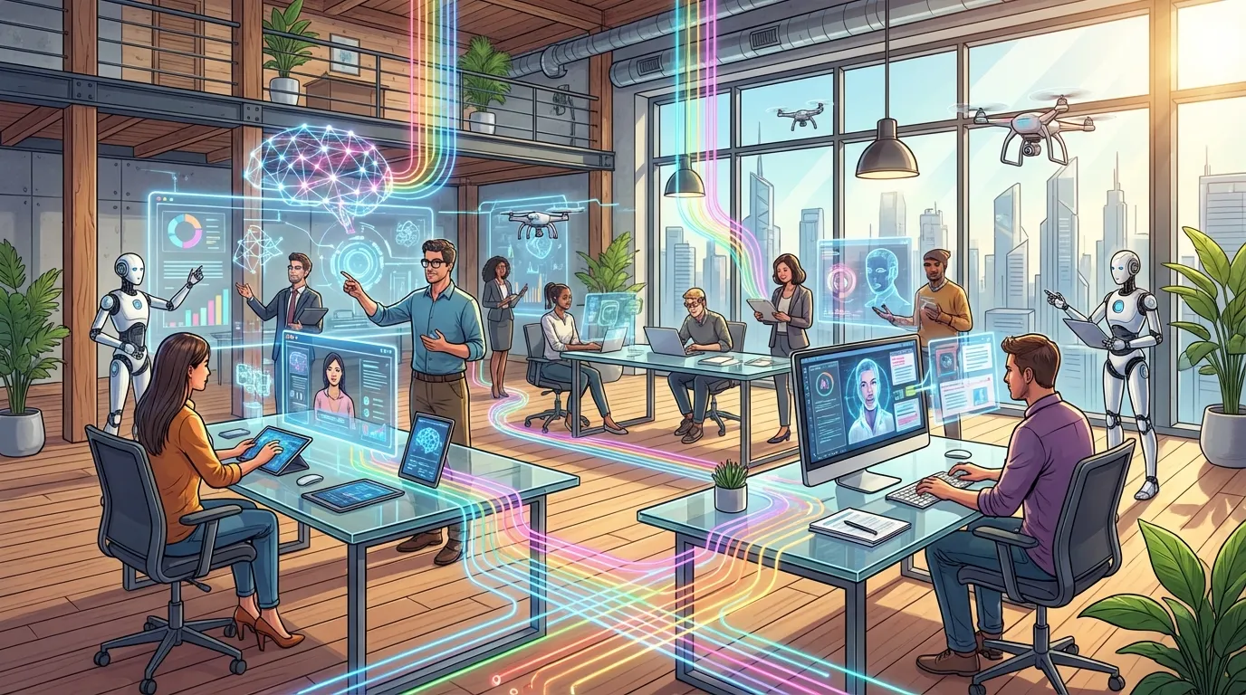 AI content workflow visualization