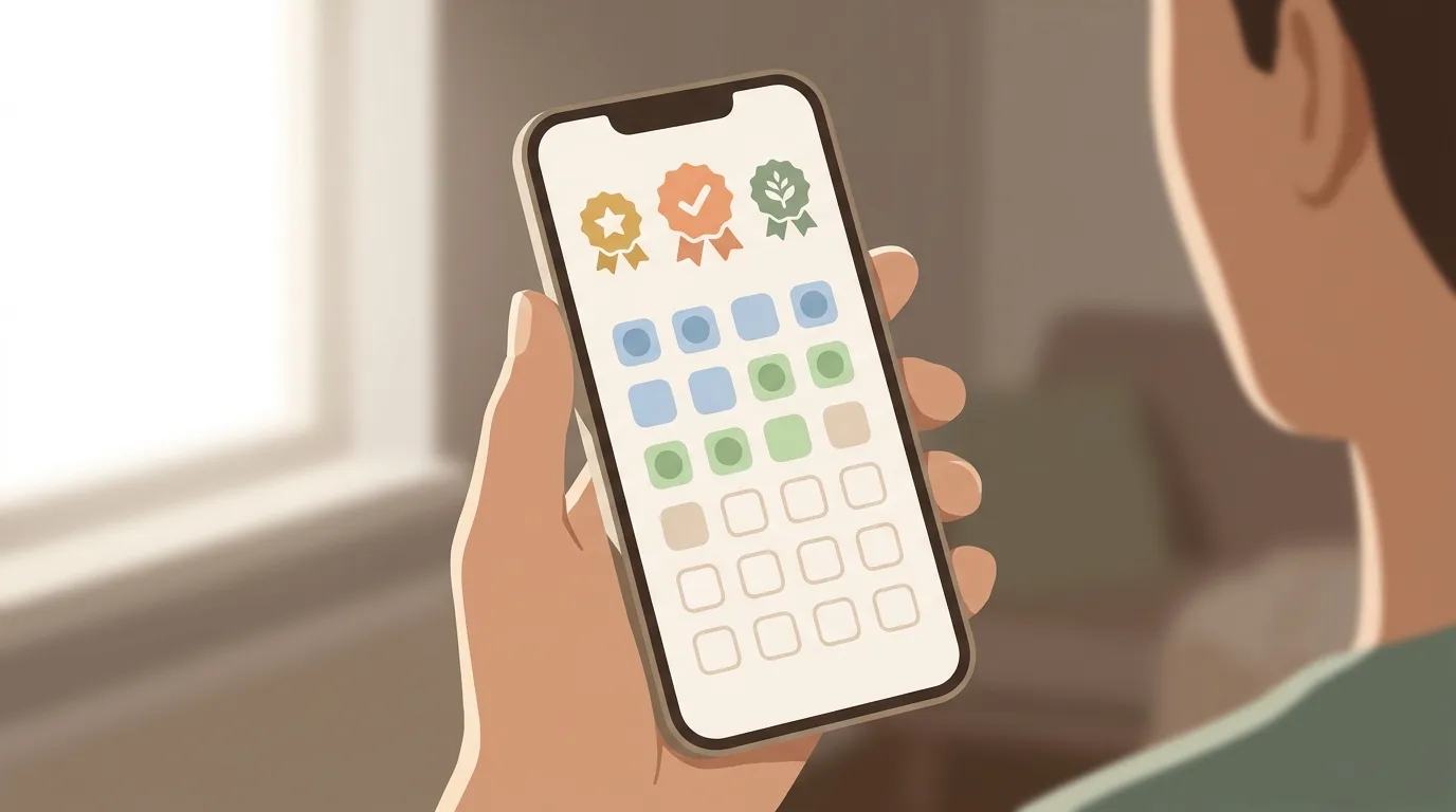 Minimal habit tracking dashboard illustration