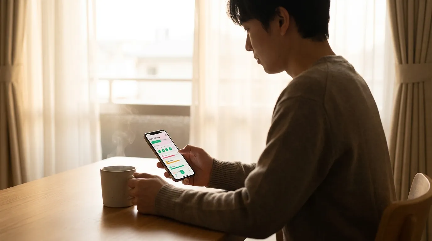 Morning routine habit tracking