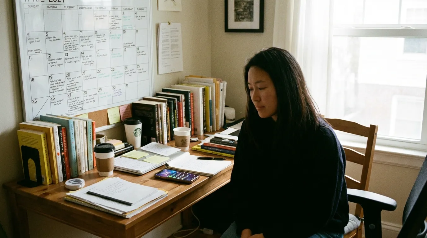 Person feeling overwhelmed by daily tasks