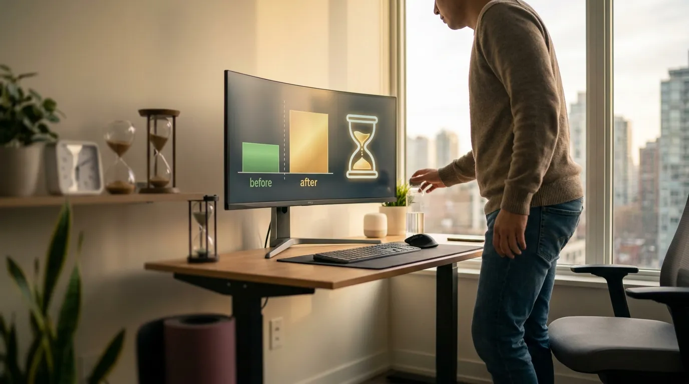 Remote worker taking a walking break between meetings