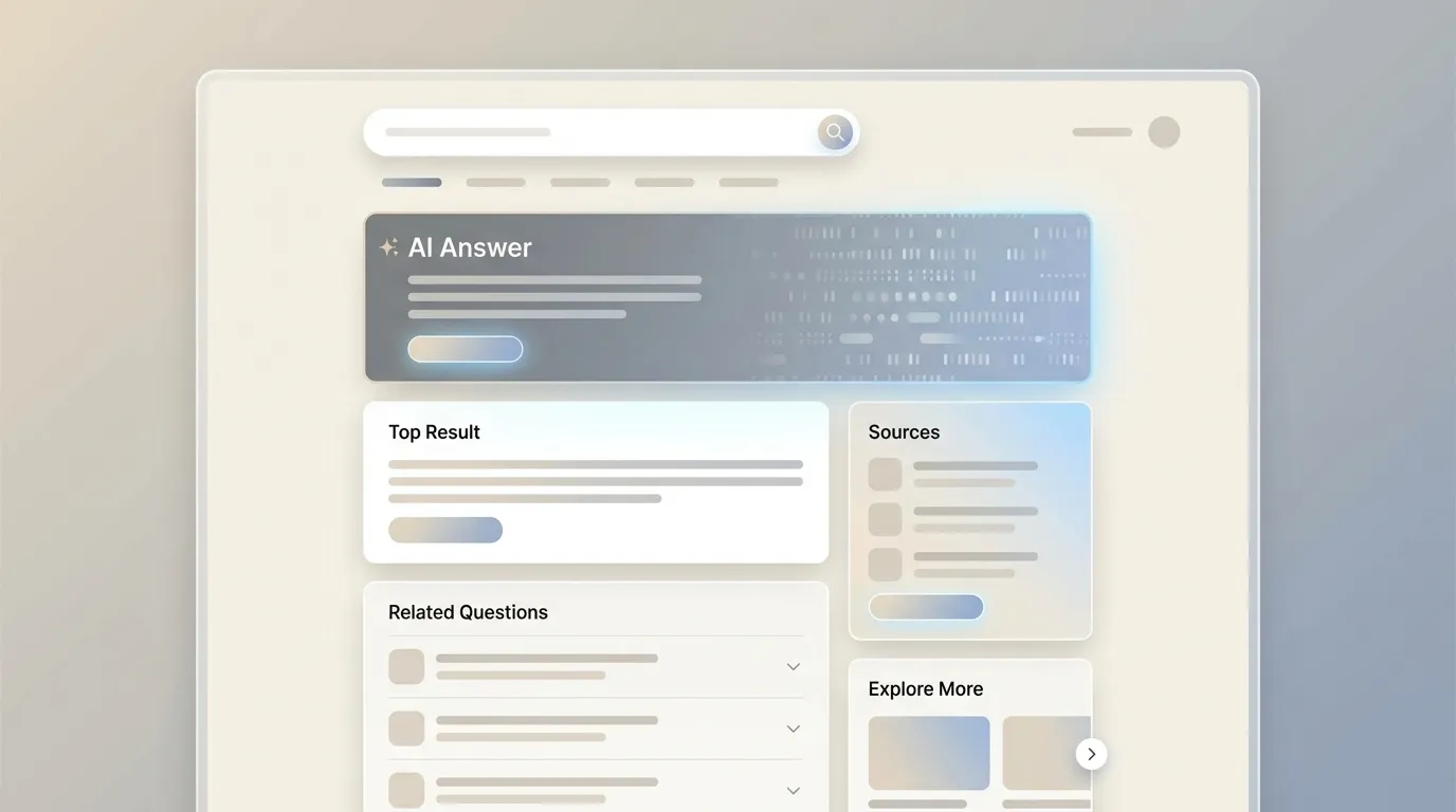 Search experience content layout