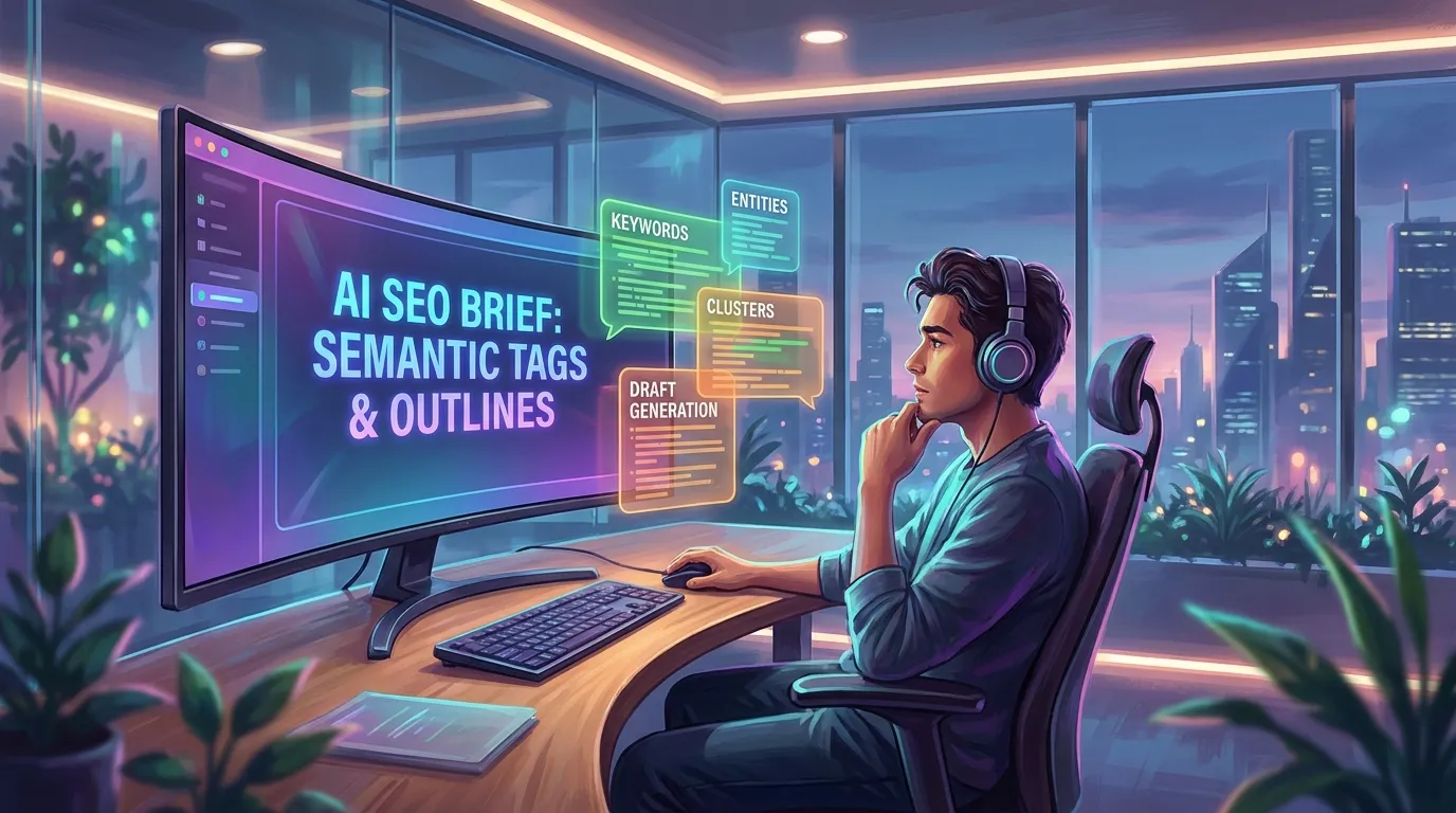 SEO editor refining AI content brief