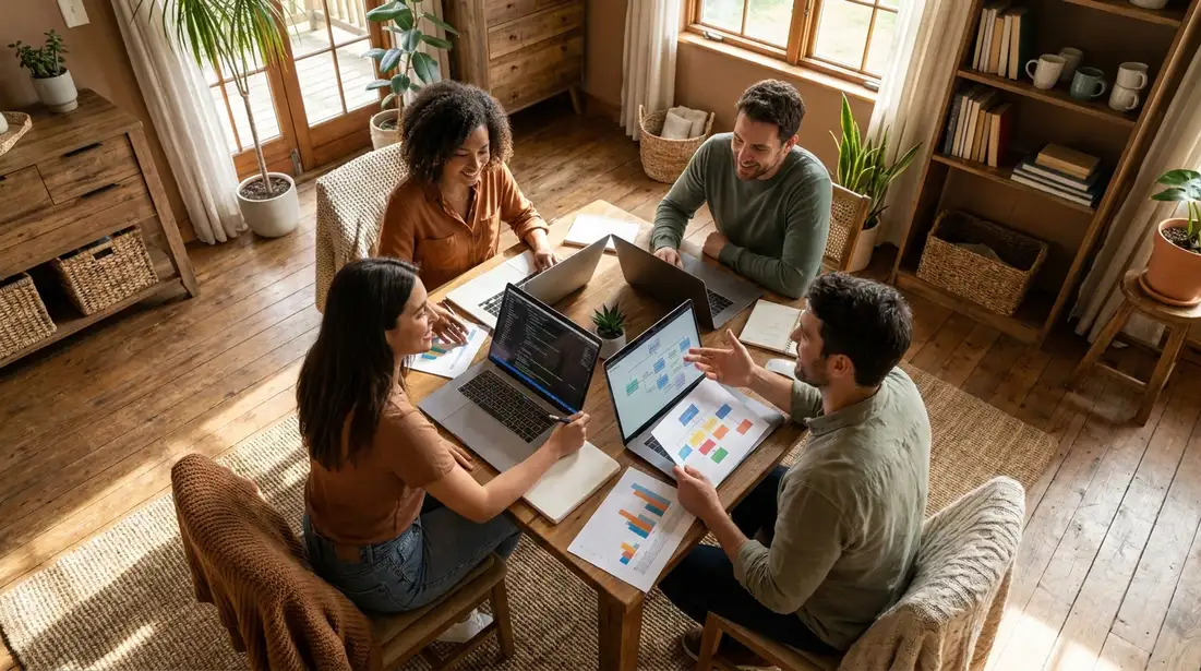 SEO team planning a hybrid workflow