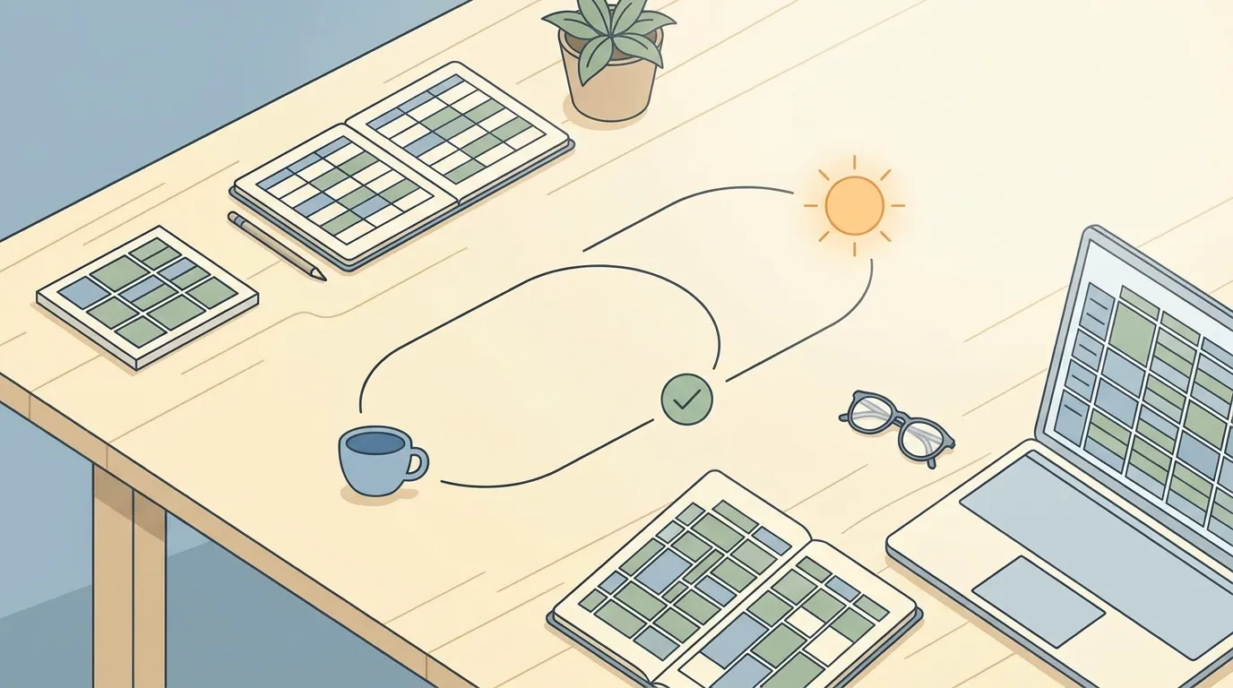 Simple cue-routine-reward habit loop illustration