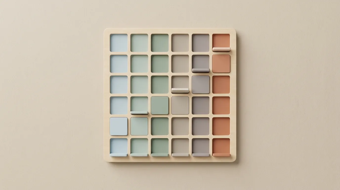 Simple habit tracking board visualization