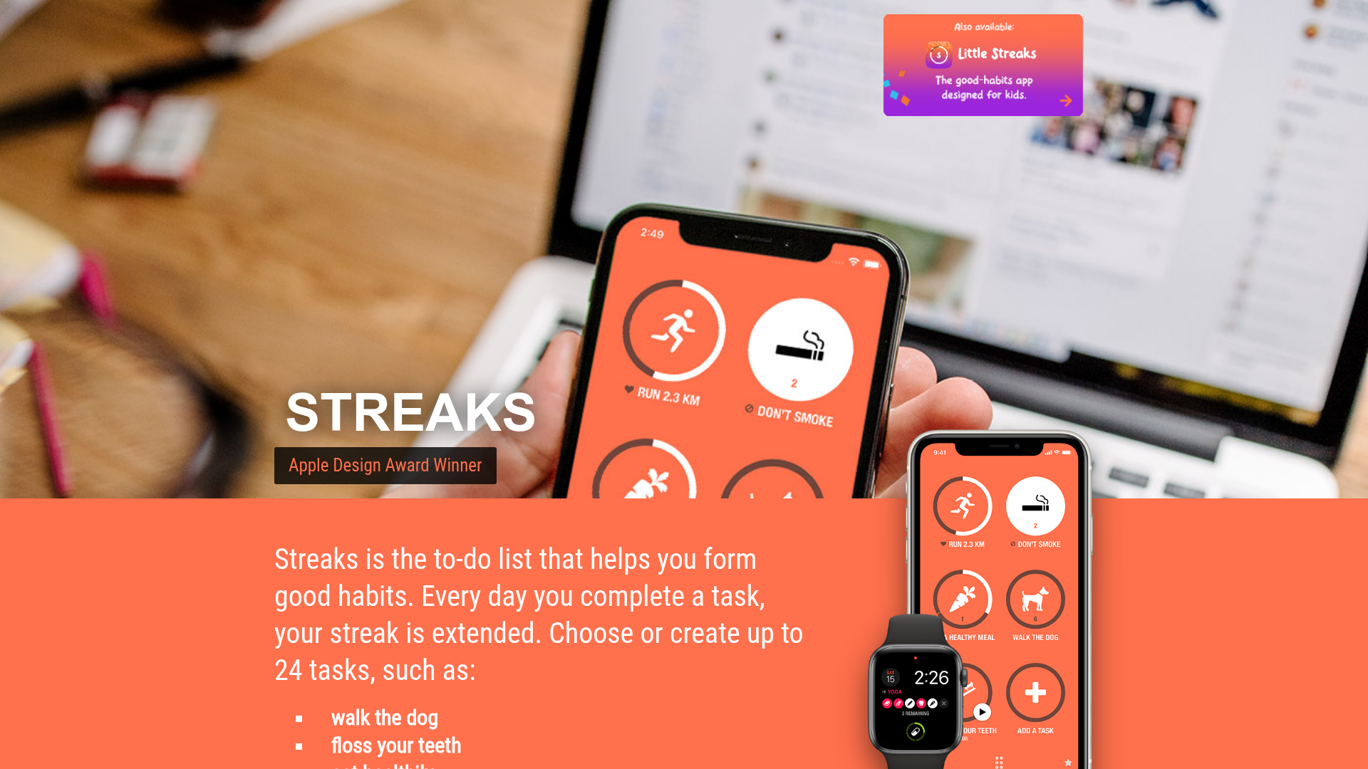 3. Streaks Homepage