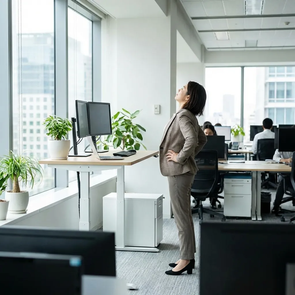 Rückenübungen im Büro