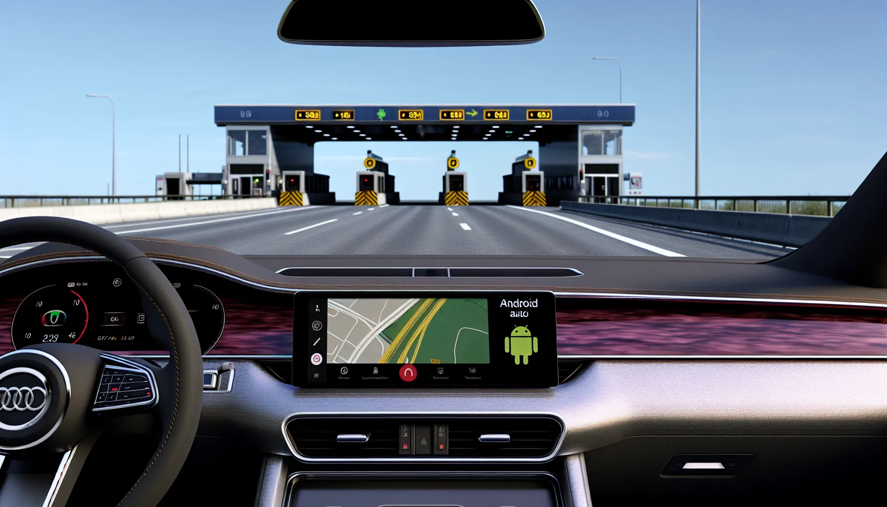 Android Auto WLAN-Problem: AbbrĂŒche an Mautstationen lösen 2 Android Auto im Fahrzeug an einer Mautstation