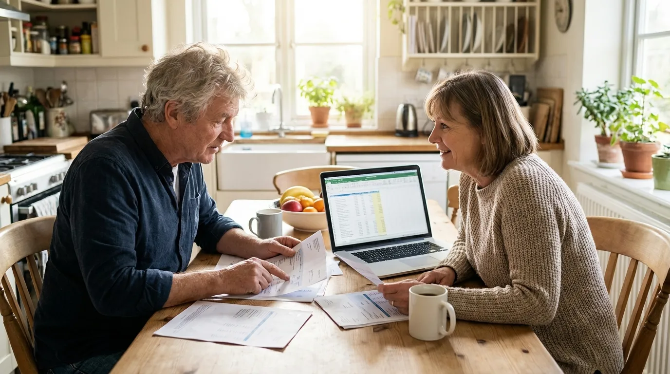 Babyboomer bei Finanzplanung am Tisch