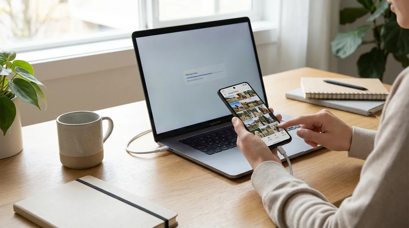 Dateien vom Smartphone auf einen Laptop übertragen