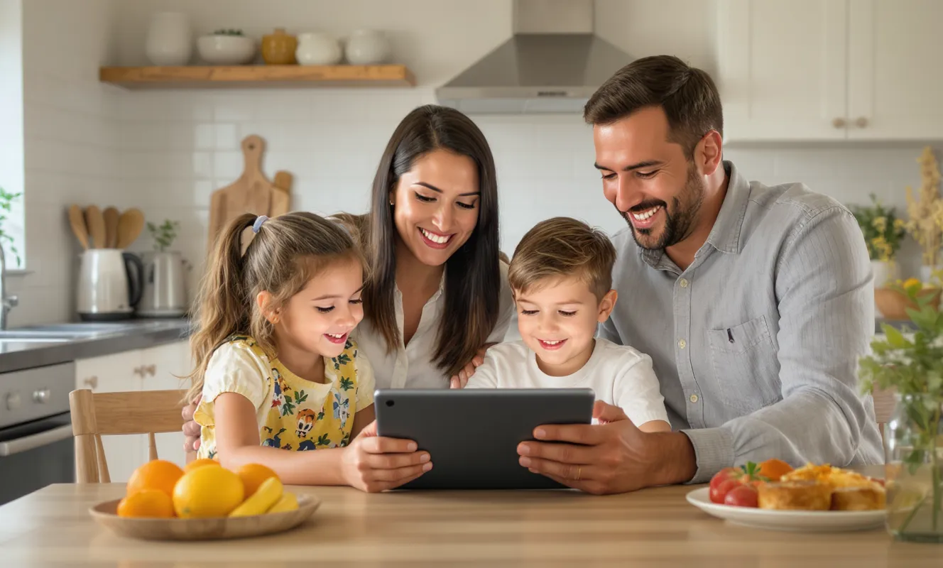 Digitale Tools für Eltern: Familienorganisation und Homeschooling 1 Digitale Familienorganisation auf Tablet