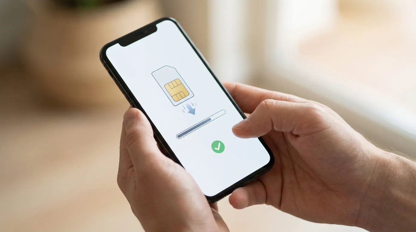 eSIM‑Aktivierung auf einem Smartphone
