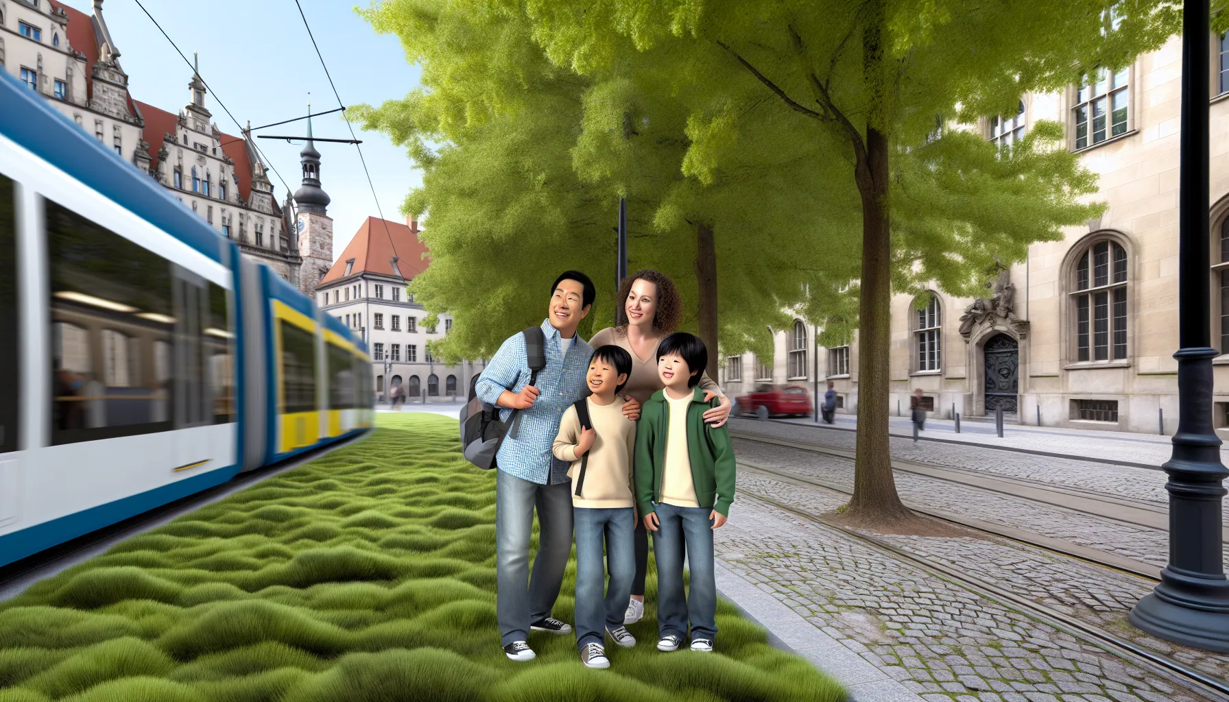 Städtereisen mit Kindern in Deutschland: Stressfreie Tipps 1 Familie unterwegs in einer deutschen Stadt