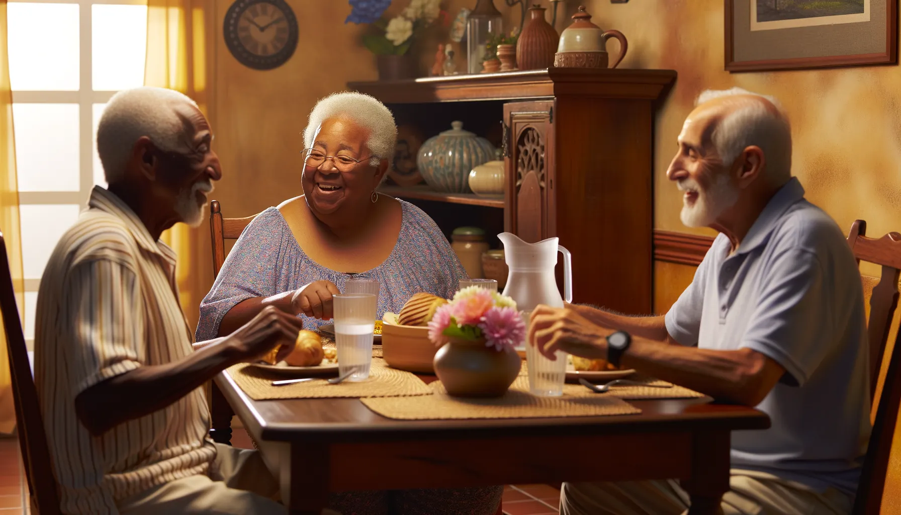 Gemeinsames Essen von Senioren