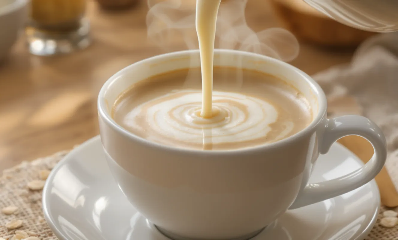 Hafermilch im Kaffee