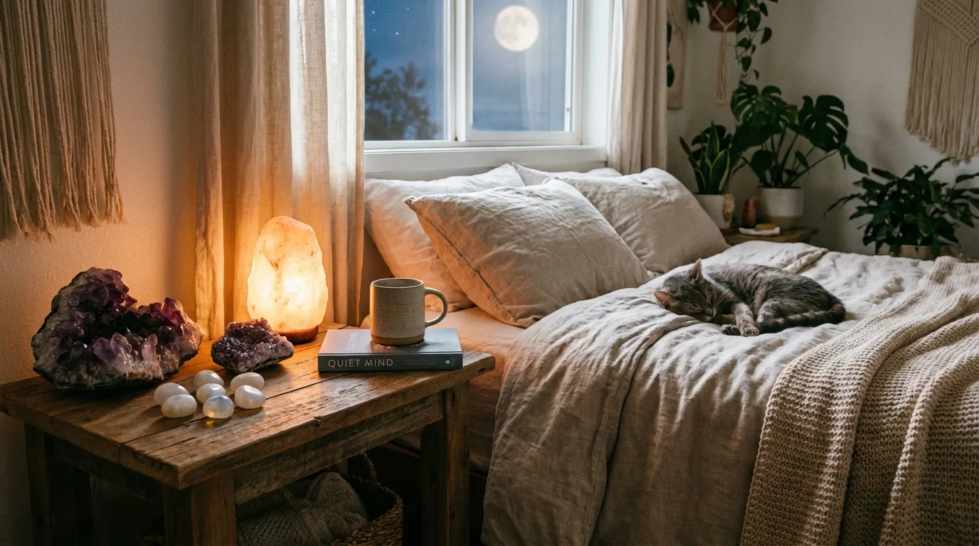 Heilsteine für Schlaf: Die 10 besten Steine für Ruhe und Träume 1 Heilsteine für Schlaf im Schlafzimmer