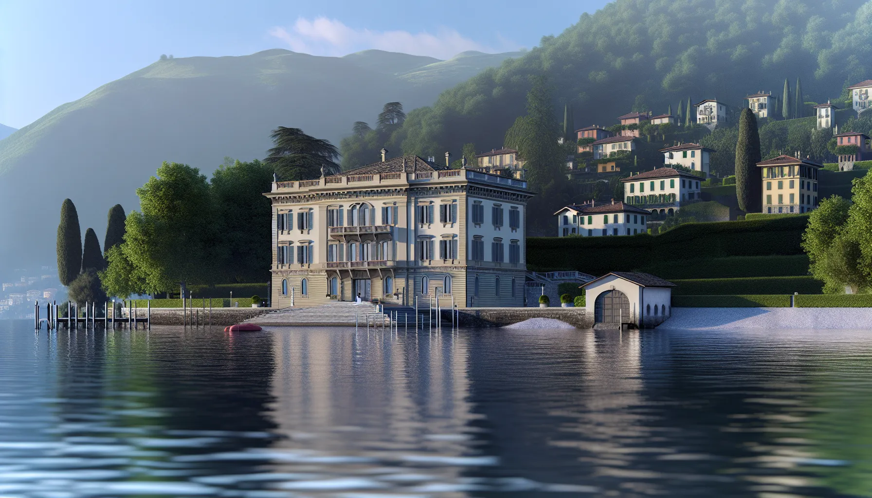 Gardasee Urlaubsziele: Comer See oder Lago Maggiore im Vergleich 2 Historische Villa am Comer See mit Bootssteg