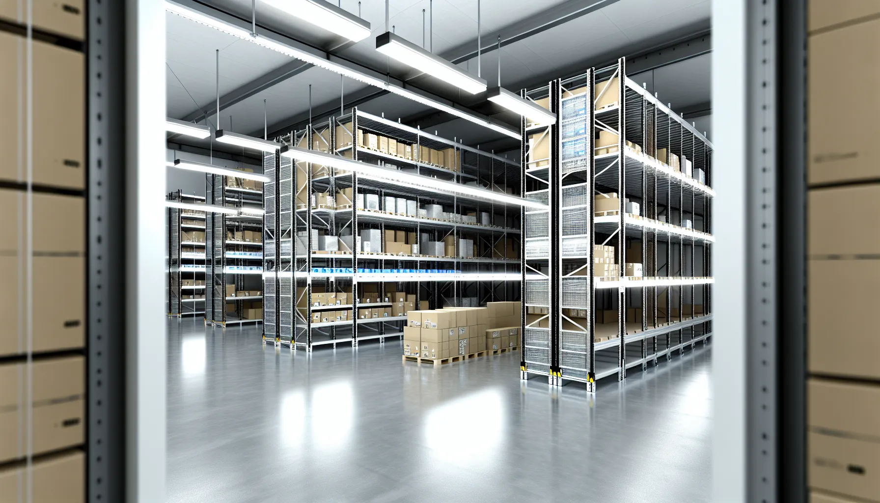 LED‑Beleuchtung in einer Lagerhalle