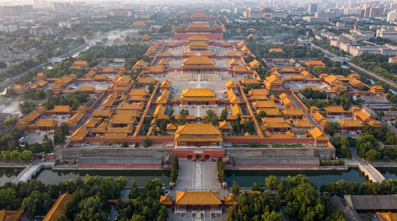 Luftansicht der Verbotenen Stadt