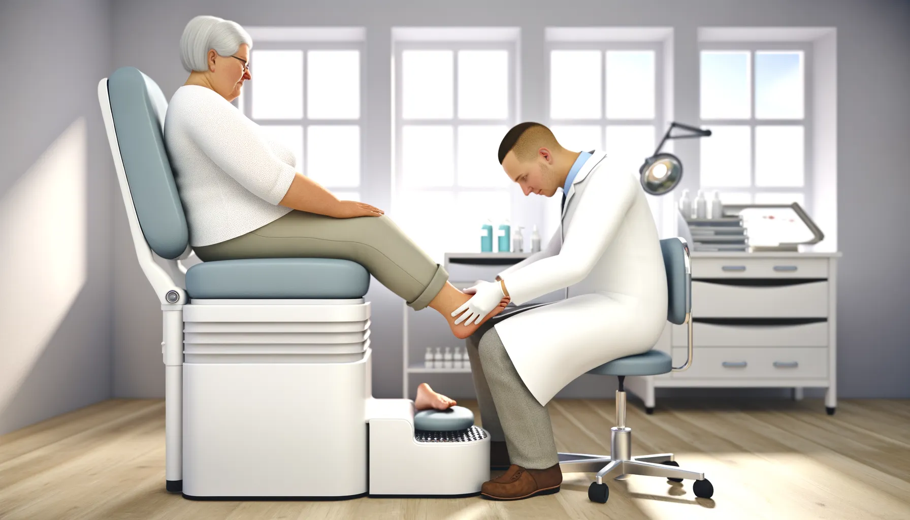 Medizinische Fußpflege bei älterem Menschen