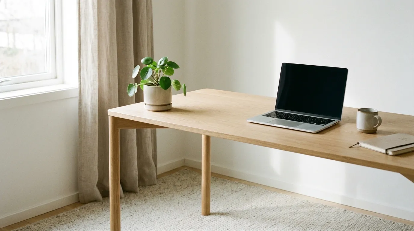 Minimalistischer Arbeitsplatz