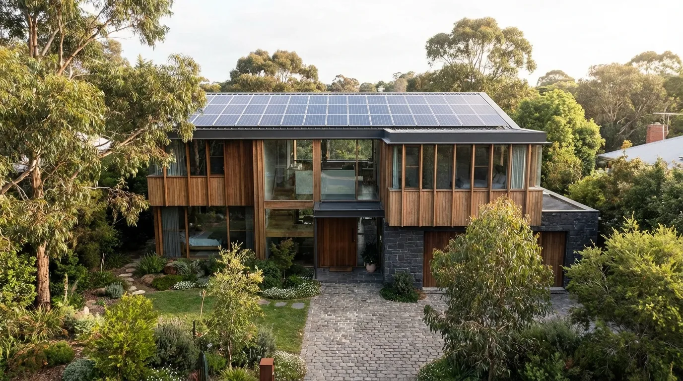 Nachhaltige Kapitalanlagen: ESG-Kriterien für private Anleger verstehen 1 Nachhaltige Wohnimmobilie mit Solaranlage