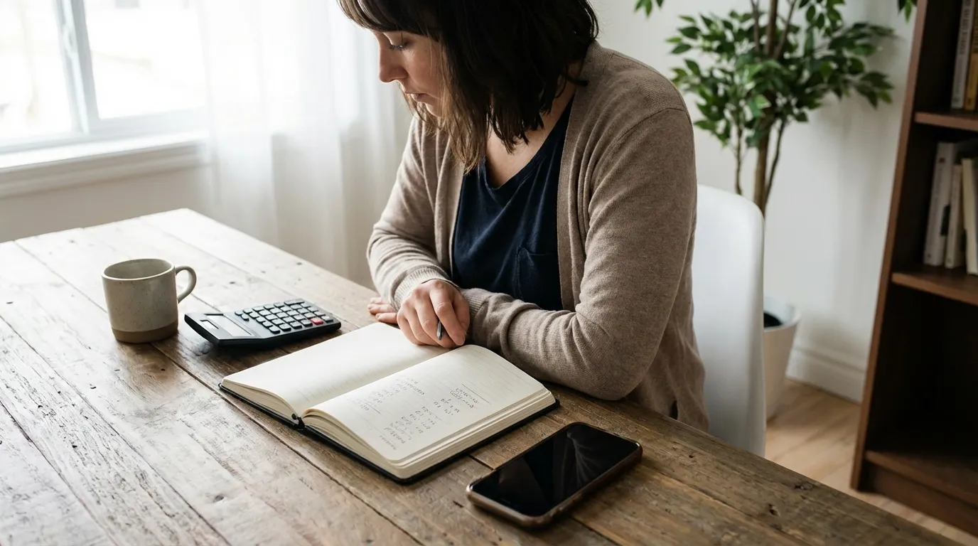 Notfallfonds planen auf einem Schreibtisch