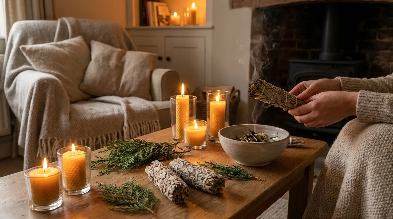 Ruhige Abendstimmung mit Räucherwerk