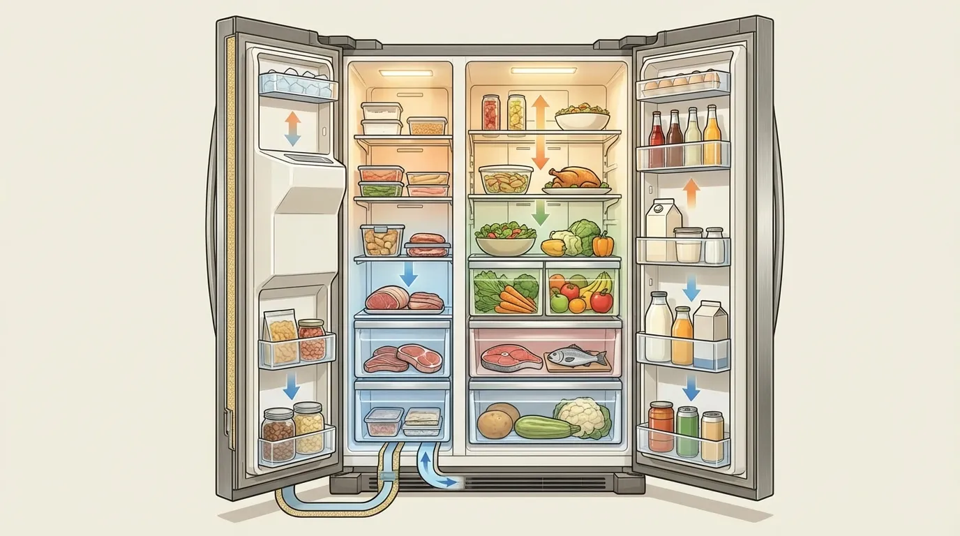 Kühlschrank richtig einräumen: So bleiben Lebensmittel länger frisch und du sparst bares Geld 1 Temperaturzonen im Kühlschrank