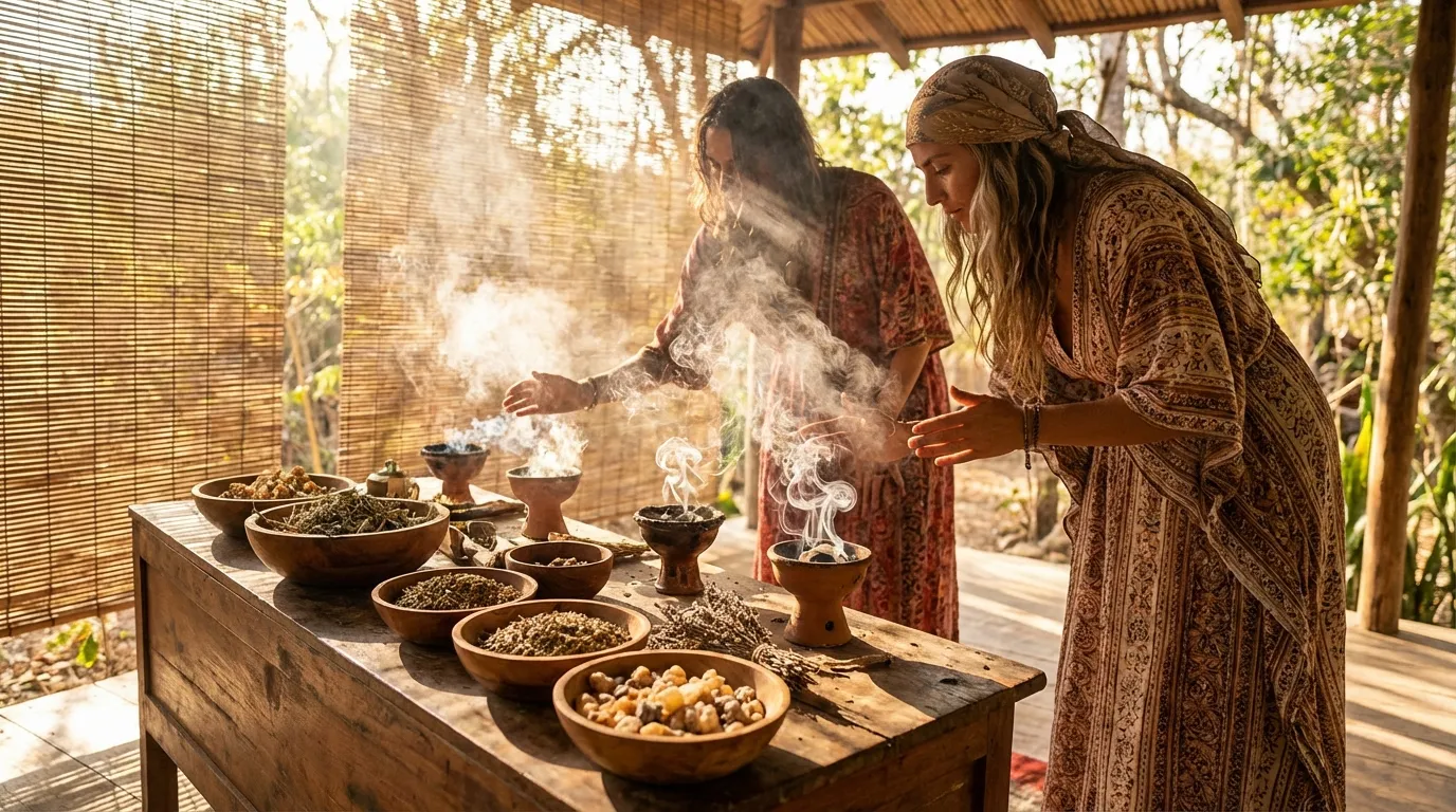 Traditionelle Räucherzeremonie