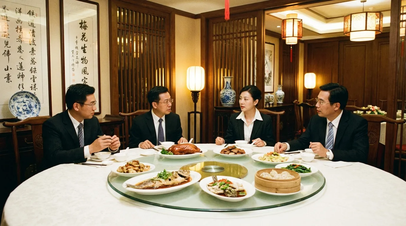 Traditionelles Geschäftsessen in China