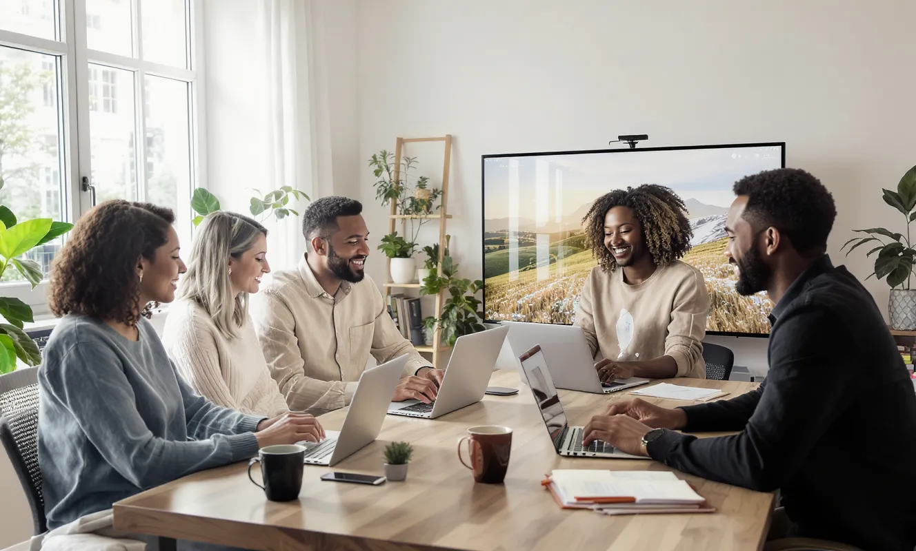 Remote Arbeit 2026: Tools, Strategien und Führung 1 Virtuelles Remote Team bei der Zusammenarbeit