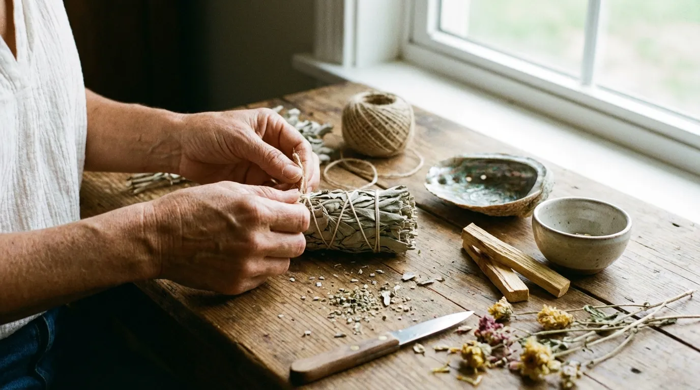 Vorbereitung eines Räucherrituals